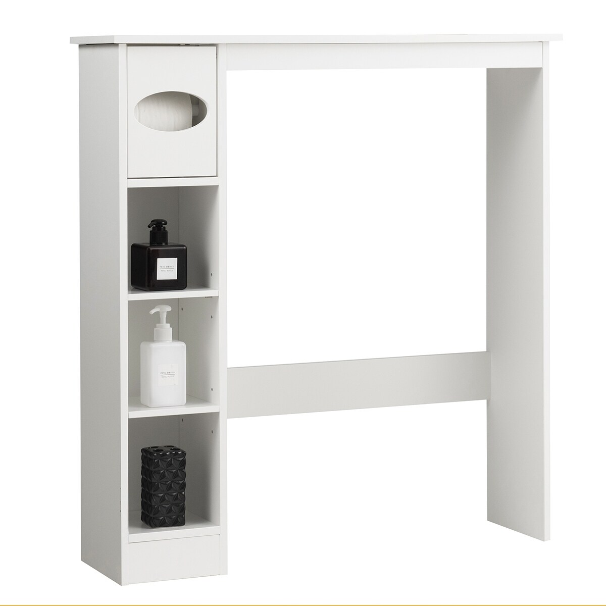 costway wooden over the toilet storage cabinet bathroom space saver overstock 31045203