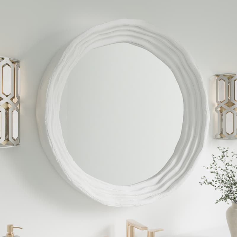 Terra 30" Mirror, Limestone - 30