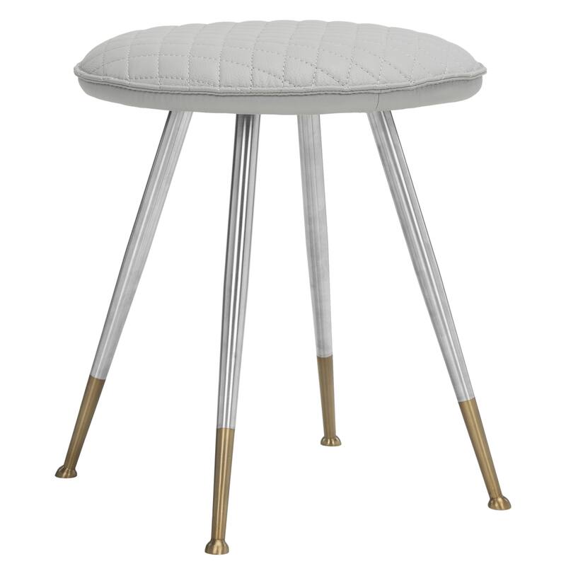 SAFAVIEH Victory -30 Inch Mustard Stool - 17.3" x 17.3" x 19.3" - 17Wx17Dx19H