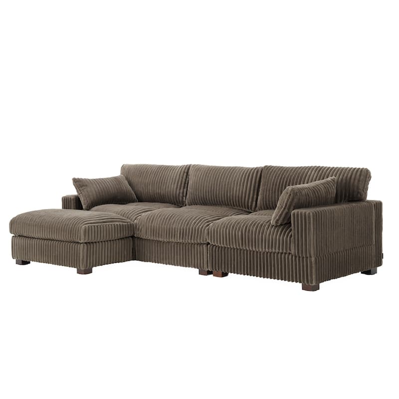 Oversized Plush Modular Sectional Sofa Set L Shaped Couch