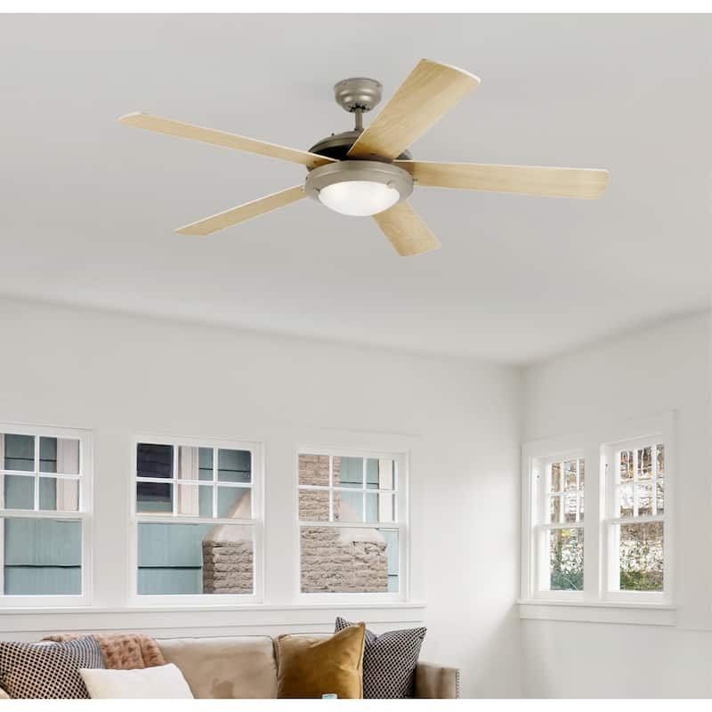 Westinghouse Lighting Comet 52-Inch 5-Blade Indoor Ceiling Fan with Dimmable LED Light Fixture and Frosted Glass