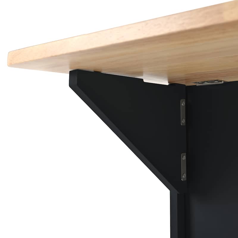 Kitchen Island with Wine Rack, 5 Wheels and Adjustable Storage
