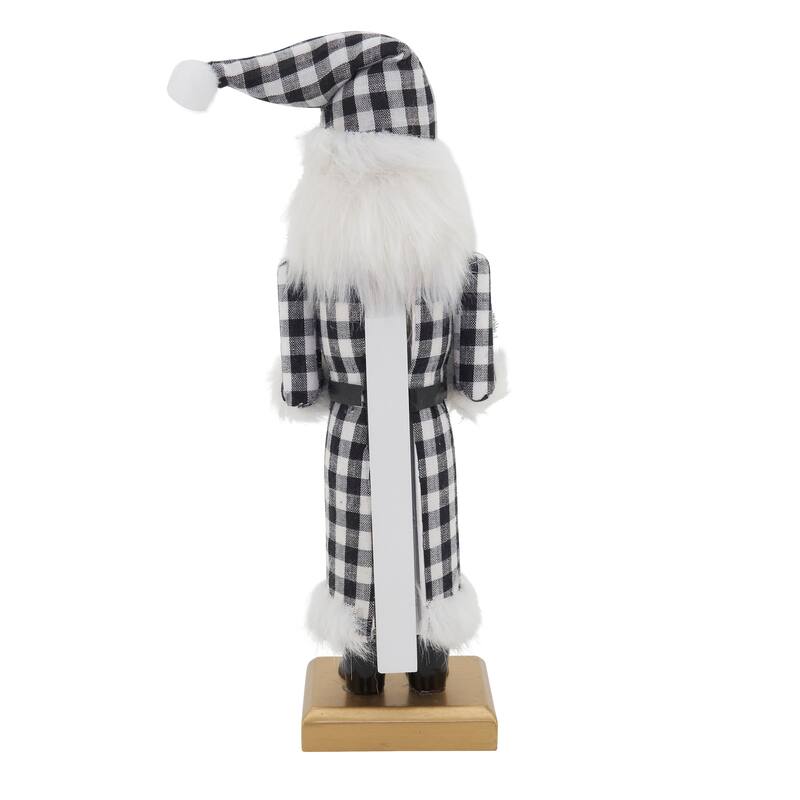 Nutcracker Decoration With Buffalo Plaid Design