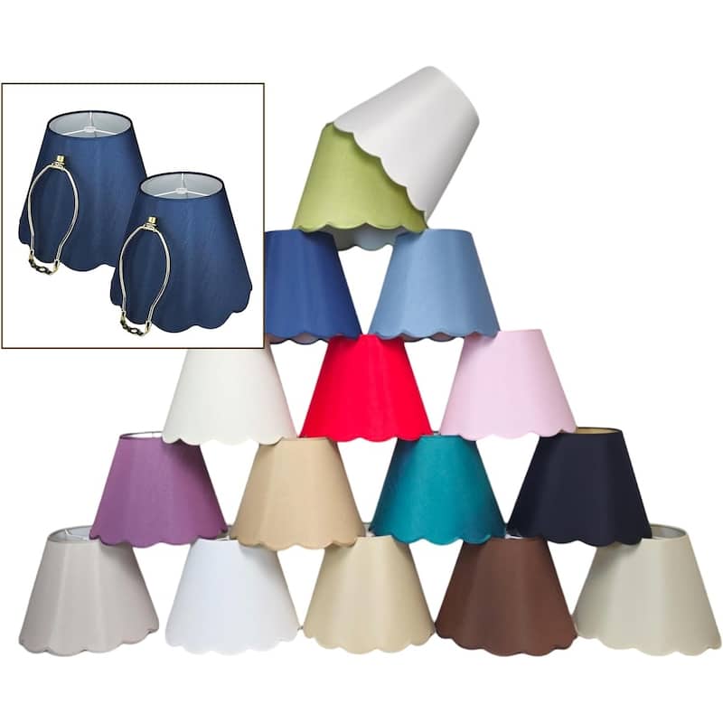 Royal Designs Scallop Empire Lamp Shade Set of 2 - 7 x 13 x 10