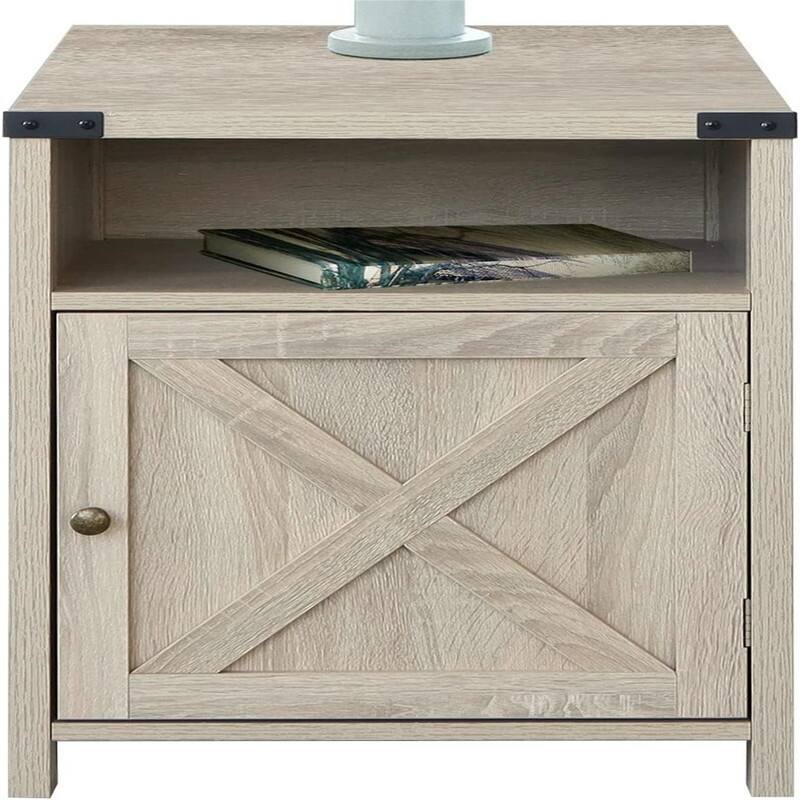 Table with Cabinet and Shelves - 18"D x 18"W x 24"H