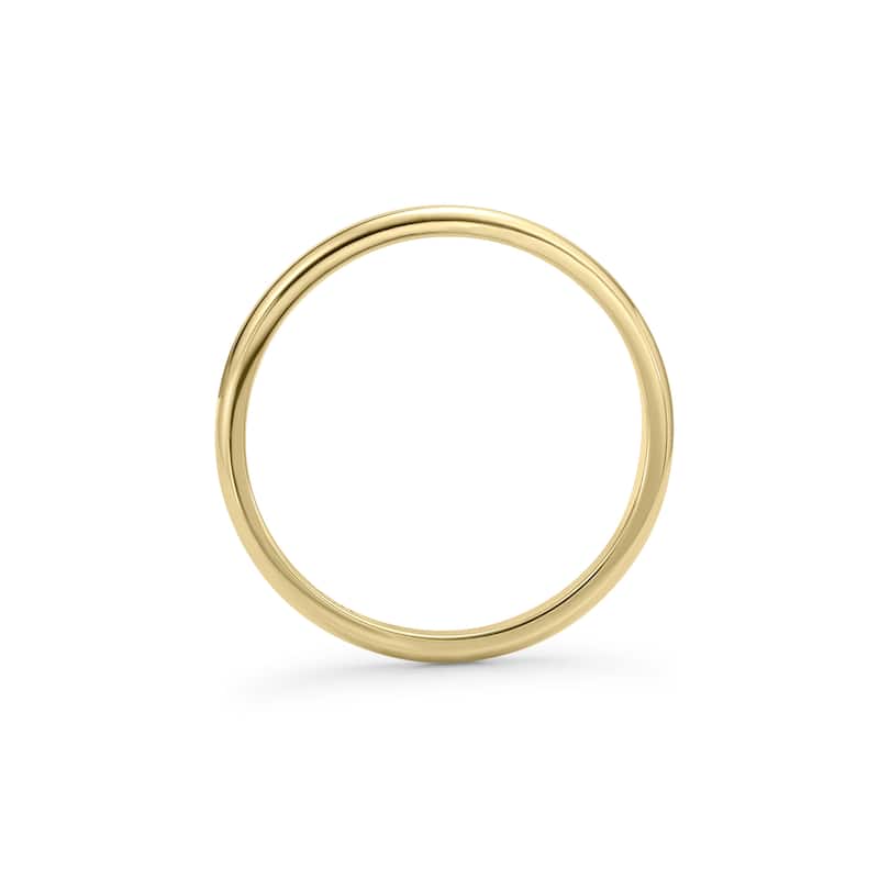 Clover Yellow Gold High-Polish Classic Wedding Band 2-3mm