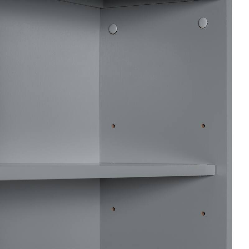 Tall Storage Cabinet with 3 Drawers and Adjustable Shelves