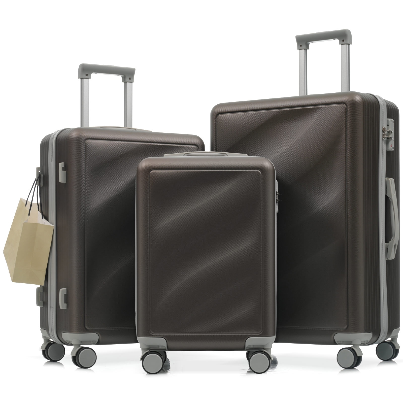 Luggage Set 3 Piece, Lightweight Durable ABS Suitcases with Spinner Wheels and TSA Lock, Checked Travel Luggage (20"/24"/28")