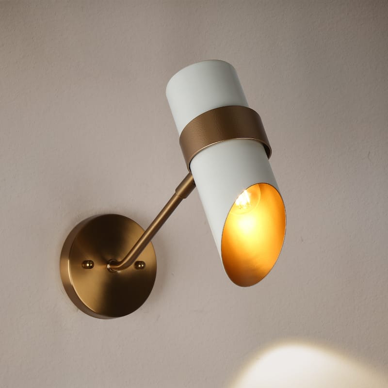 Modern Black 1-Light Swing Arm Light Hardwired or Plug-in Wall Sconces Lamps