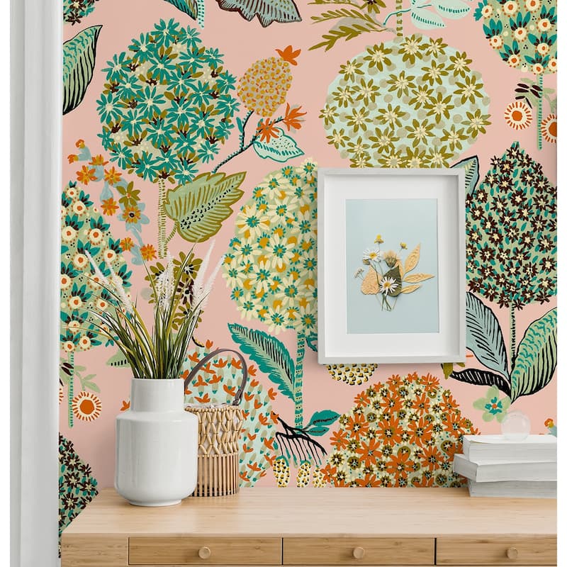 NextWall Blooming Bulbs Peel and Stick Wallpaper