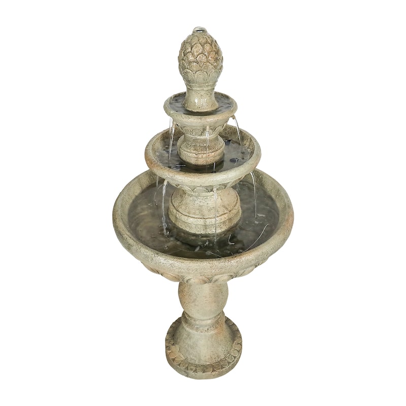 Italian Outdoor Water Fountain - 42.5in H Cascading Fountain for Home
