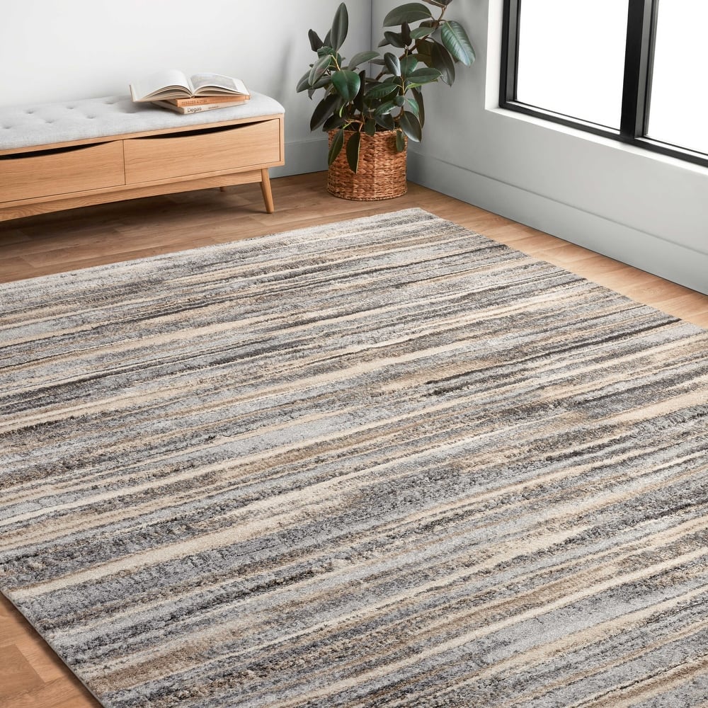 Alexander Home Giovanni Abstract Stripe Area Rug