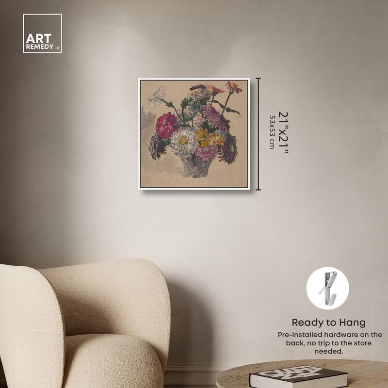 Basket of Flowers Canvas by Art Remedy