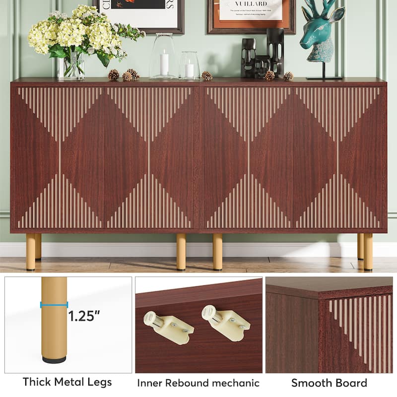 58 Inches Sideboard Buffet Cabinet with Doors Freestanding Storage Cabinet