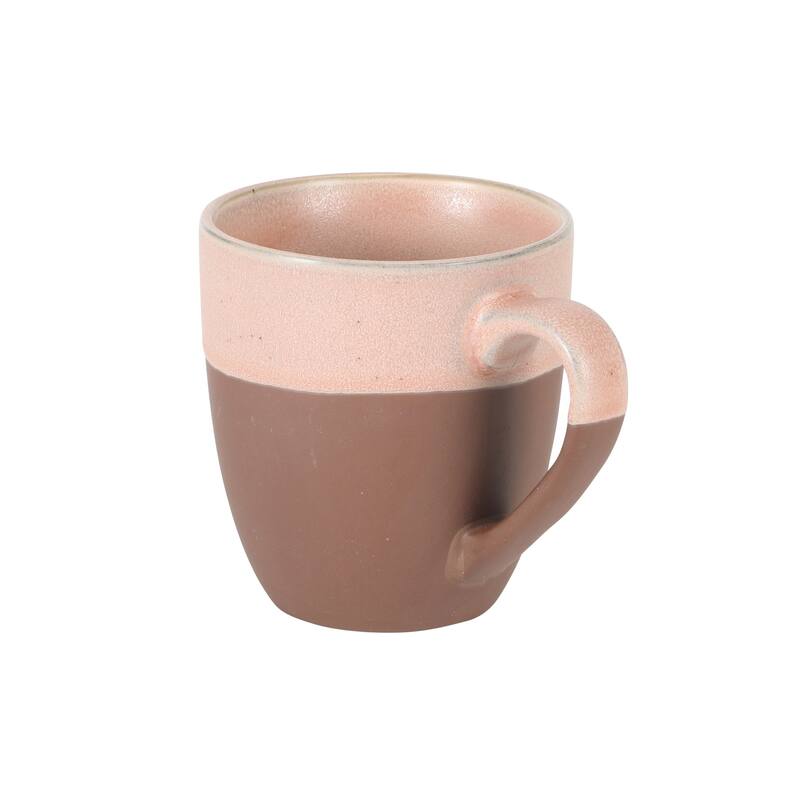 Gibson Elite William Crest 4 Piece Coffee Mug Set, 15oz Stoneware Cups, Reactive Glaze Finish, Round Large Coffee Mugs