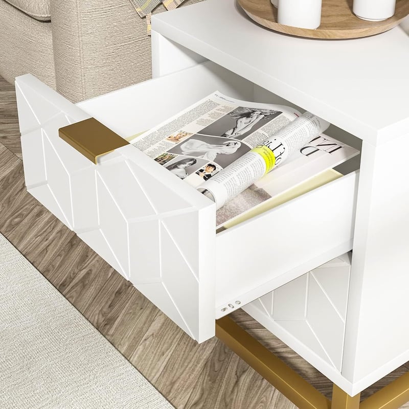 2 Drawer Dresser Nightstand for Bedroom, Living Room, Entryway