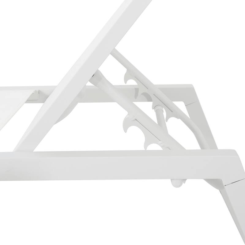 Outdoor aluminum frame mesh chaise lounge chair