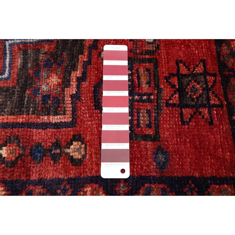 ECARPETGALLERY Hand-knotted Melis Vintage Red Wool Rug - 4'2 x 5'3