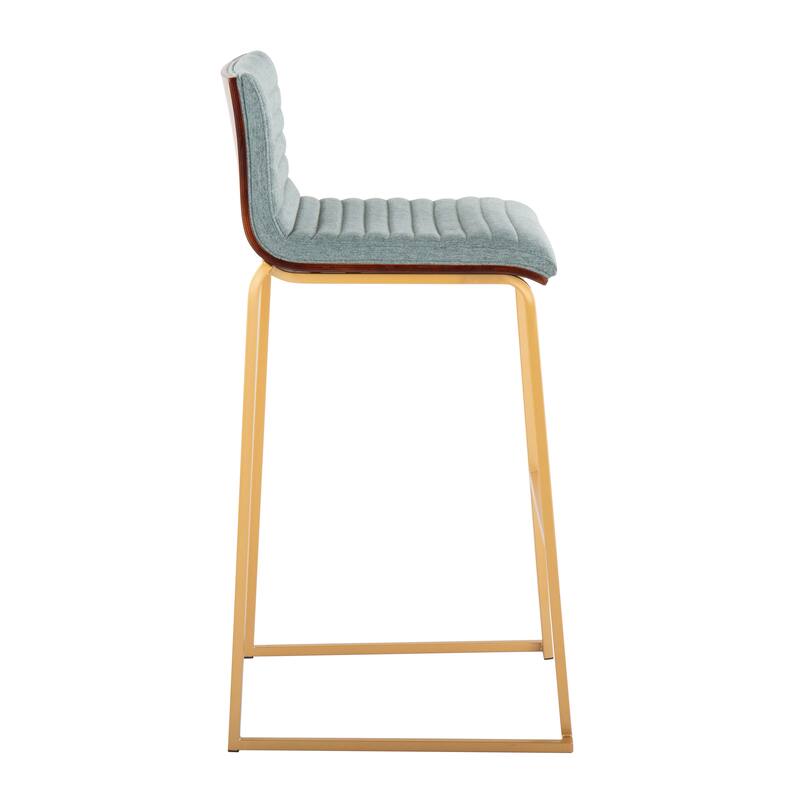 Silver Orchid Magda 30" Fixed-Height Upholstered Bar Stool (Set of 2)
