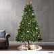 preview thumbnail 11 of 18, 7-foot Fraser Fir Pre-Lit String Light or Unlit Hinged Artificial Christmas Tree by Christopher Knight Home unlit