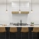 preview thumbnail 5 of 12, Modern Black Gold 1-Light Cylinder Glass Island Pendant Lights for Dining Room - 4.5" D x 7.5" H