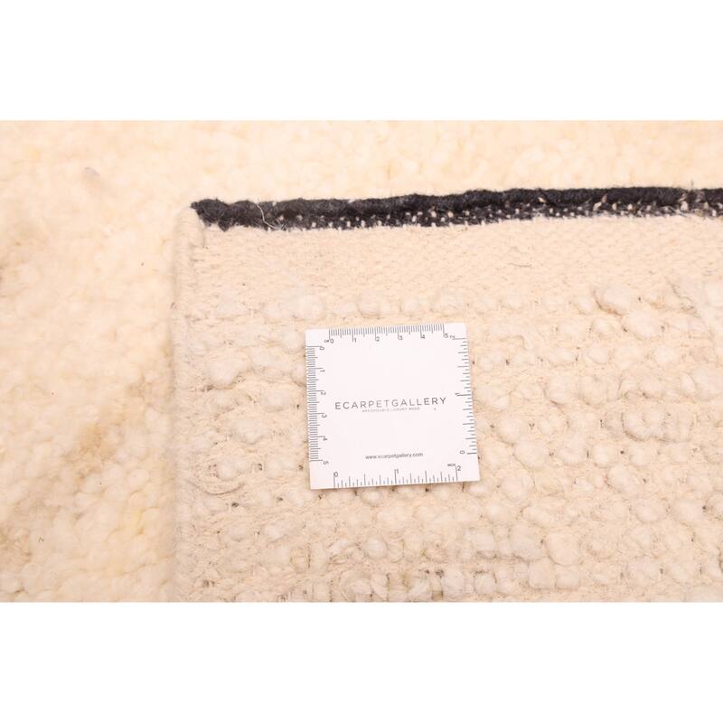 ECARPETGALLERY Hand-knotted Looma Cream Wool Rug - 8'1 x 10'2