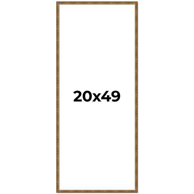 20x49 Frame Gold Solid Wood Picture Frame - Complete Modern Photo