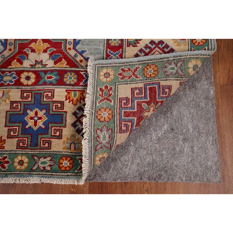 Geometric Kazak Rug Hand-Knotted Wool Carpet - 5'8" x 9'5"