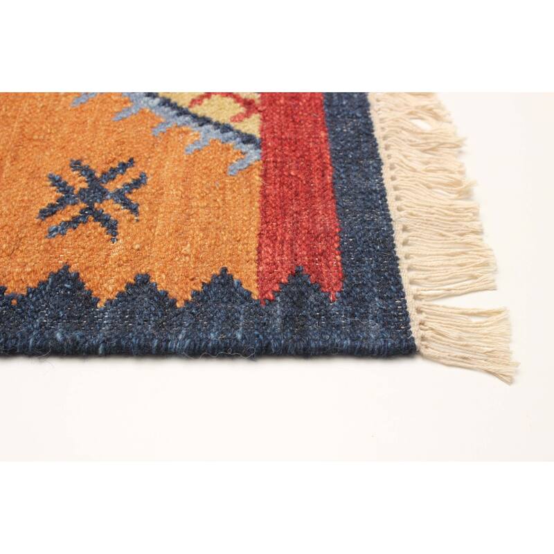 ECARPETGALLERY Flat-Weave Ankara FW Red Wool Kilim - 5'3 x 8'1