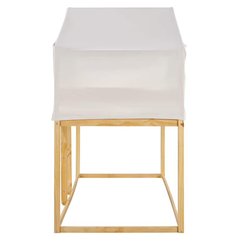 Twin over Twin Wood Bunk Bed with Tent, Espresso