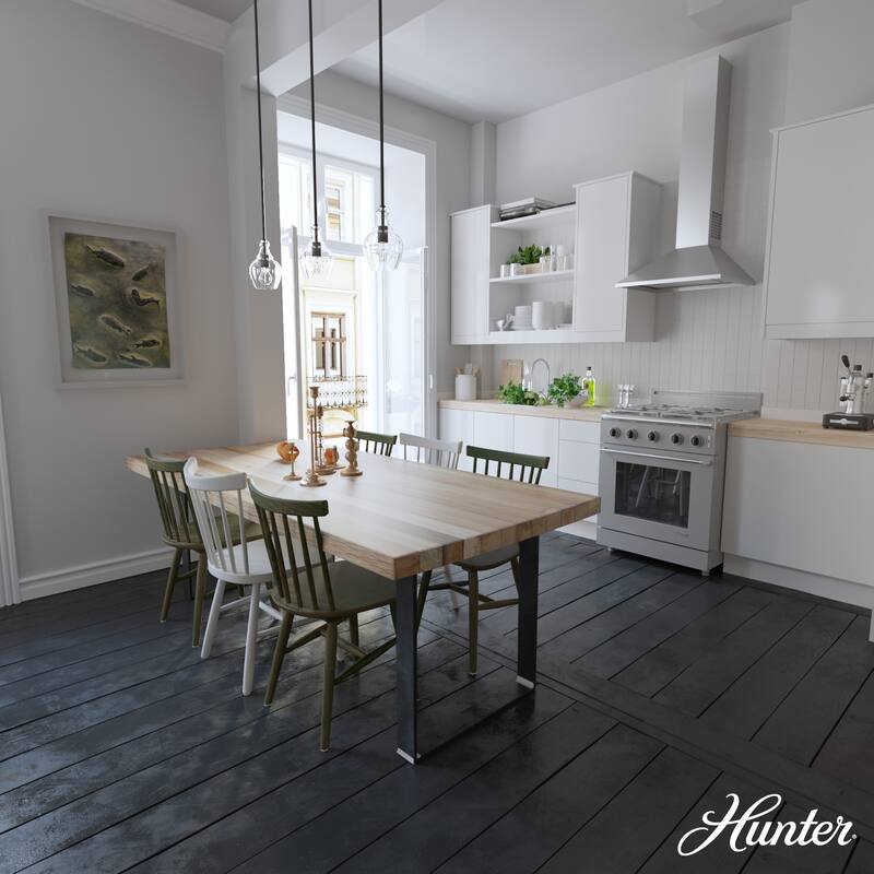 Hunter Maple Park 1-Light Mini Pendant - Kitchen Island, Dining Room - Modern Farmhouse, Contemporary, Transitional