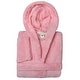 preview thumbnail 6 of 20, Sweet Kids 100% Polyester SUPER PLUSH Double Brushed Hooded Bathrobe Pink - Large