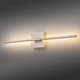 preview thumbnail 39 of 119, 1-Light Black/ Gold/ Nickel Modern Long Linear Strip Wall Sconce Dimmable LED Bathroom Vanity Light