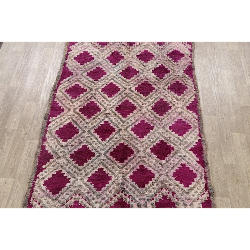 Tribal Moroccan Oriental Home Decor Area Rug Wool Hand-knotted Carpet - 5'11" x 10'10"