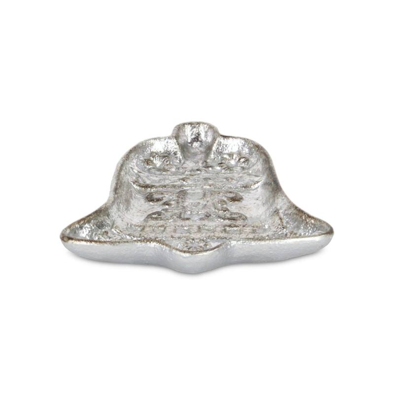 HomeRoots 5" Silver Cast Iron Christmas Bell Trinket Tray - 5.00 in. x 0.75 in. x 6.50 in.