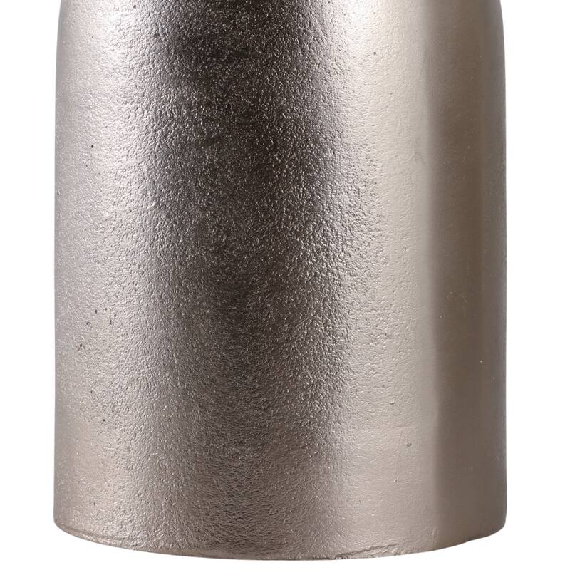 Aluminum Glass Floor Candle Holder Elegant Removable Hurricane