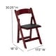 preview thumbnail 59 of 65, Wood Folding Chair with Vinyl Padded Seat (Set of 2)