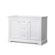 preview thumbnail 19 of 17, Wyndham Collection Avery 48" Double Free Standing Vanity Cabinet Only White / Polished Chrome Hardware
