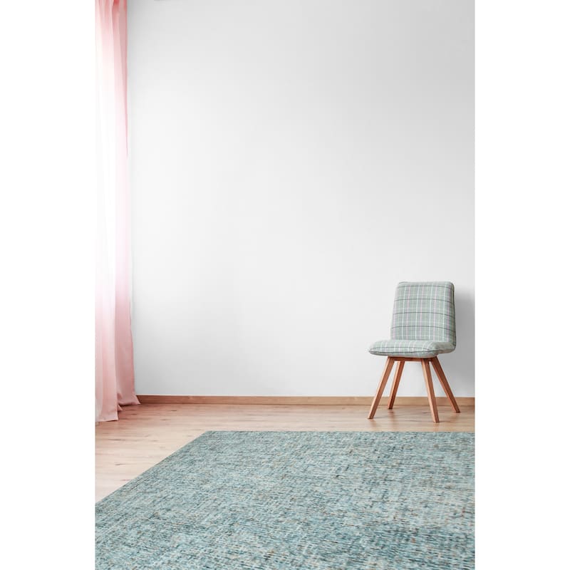 Light Green Modern Contemporary Modern Tufted Loop Area Rug - 5' x 8' - 5' x 8' - Light Green