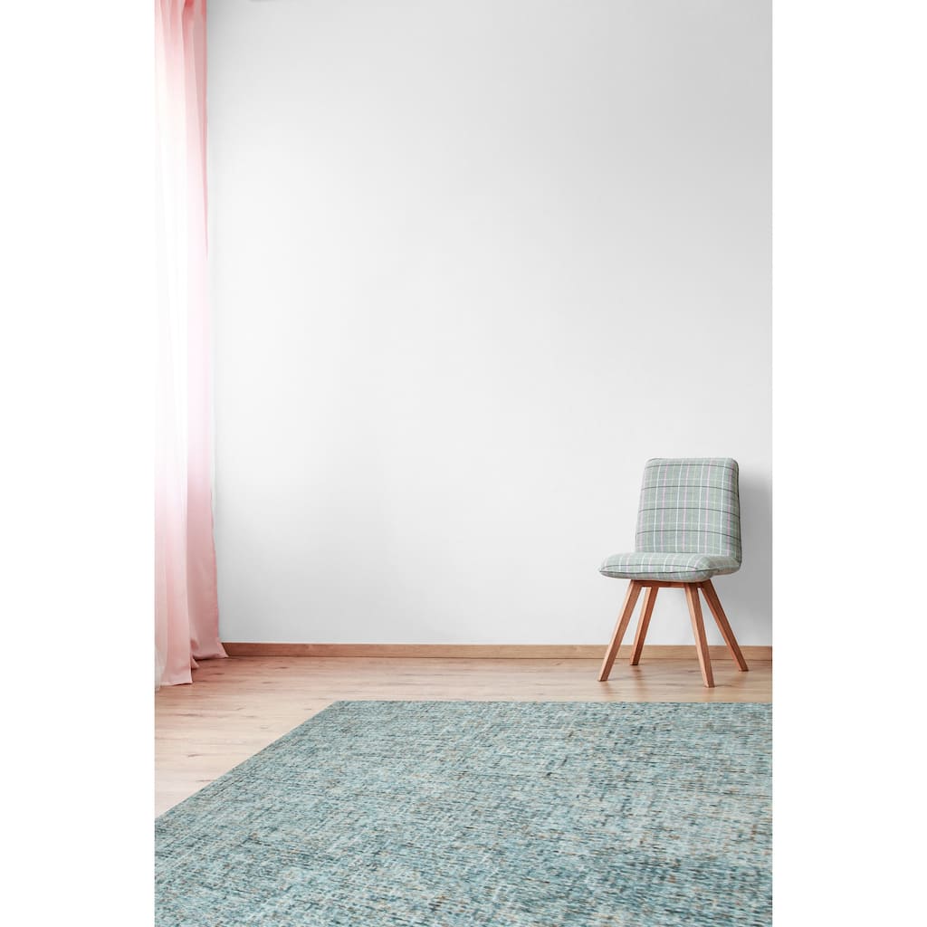 Light Green Modern Contemporary Modern Tufted Loop Area Rug - 5' x 8'