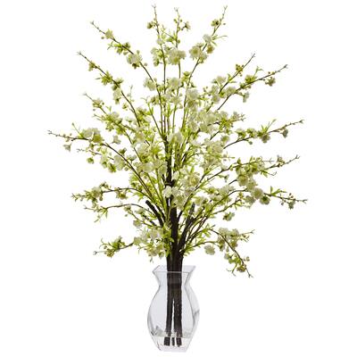 Cherry Blossom in Glass Vase - 26