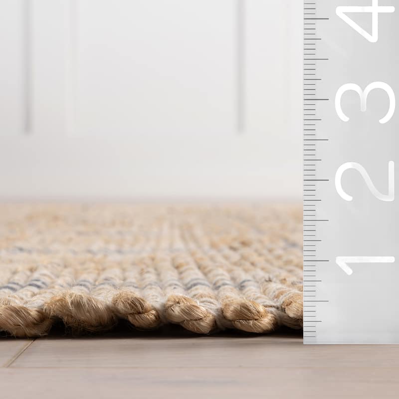 Oscar Plaid Jute Area Rug