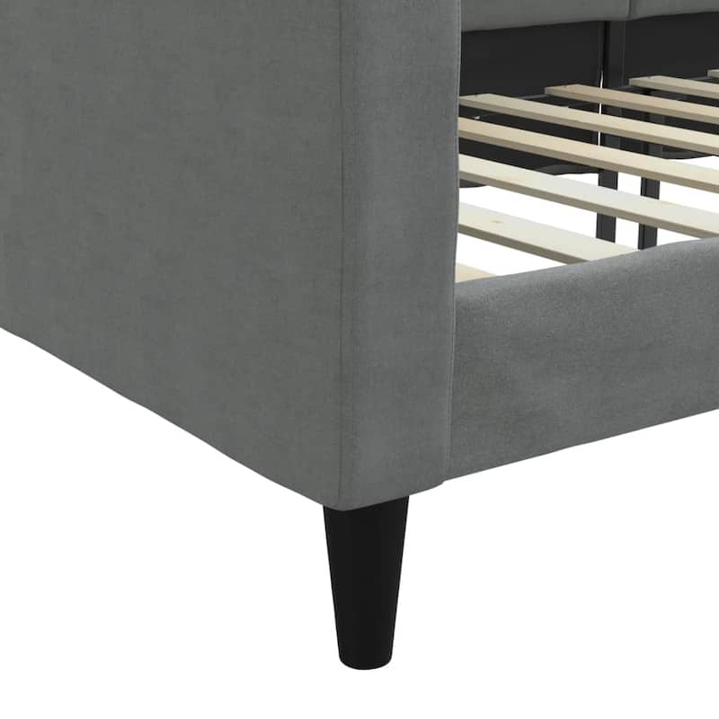 vidaXL Day Bed Upholstered Sleeper Sofa Bed for Bedroom Living Room Fabric