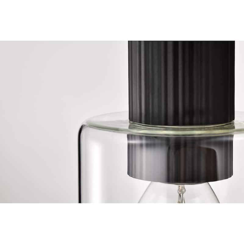 Clarksville 5 Inch Mini Pendant Matte Black with Clear Glass - Matte Black