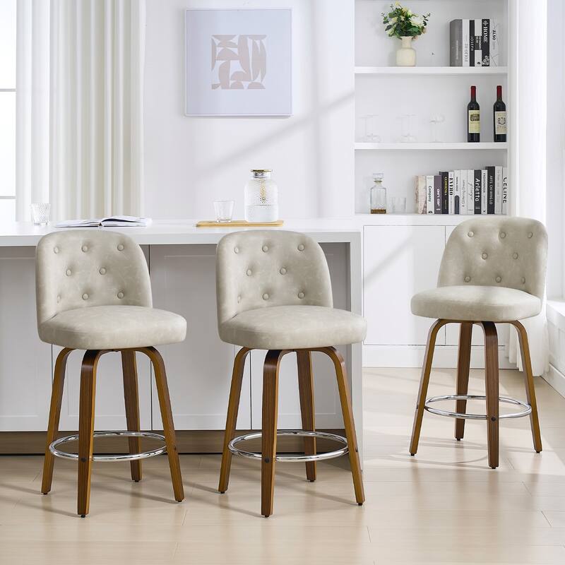 26"/29" Swivel Bar Stools/ Counter Stool with Bentwood Legs