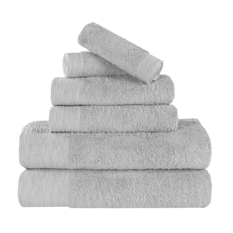 Superior Sierra Rayon From Bamboo Cotton Blend 6 Piece Bathroom Towel Set