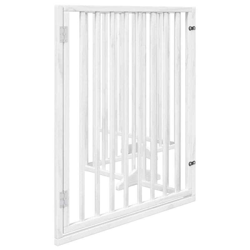 vidaXL Dog Gate Foldable Poplar Wood