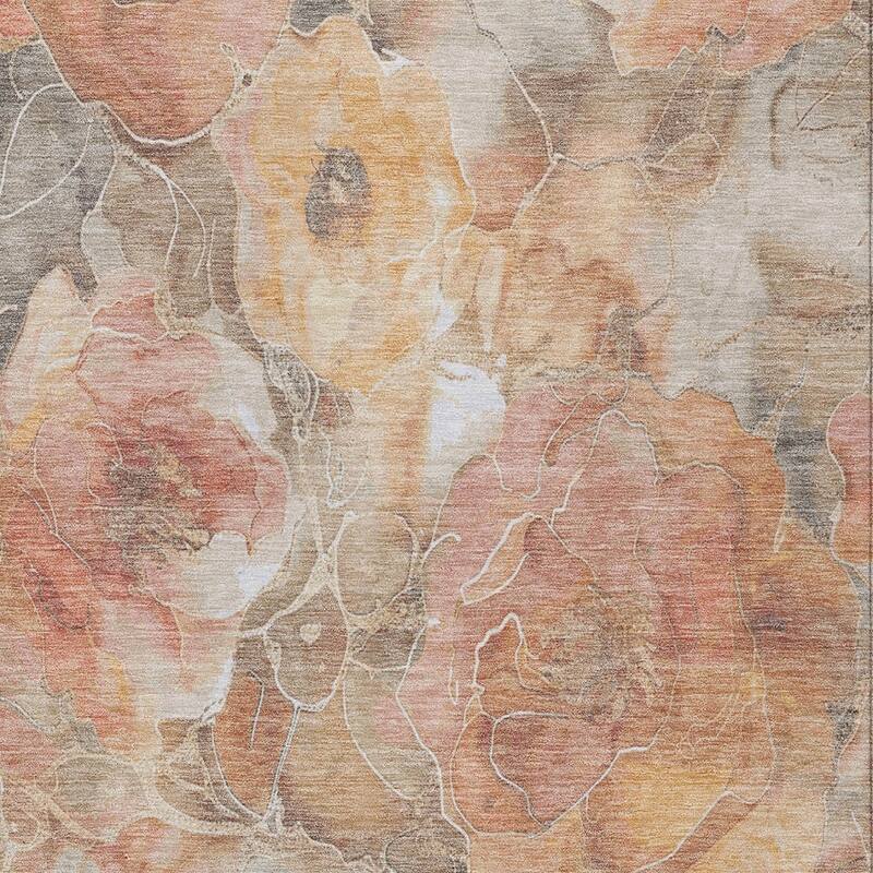 HomeRoots Floral Transitional Rectangle Outdoor Rug