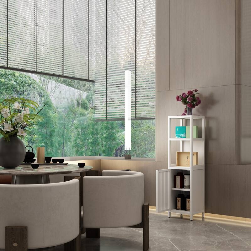 Large capacity multifunctional bamboo storage cabinet