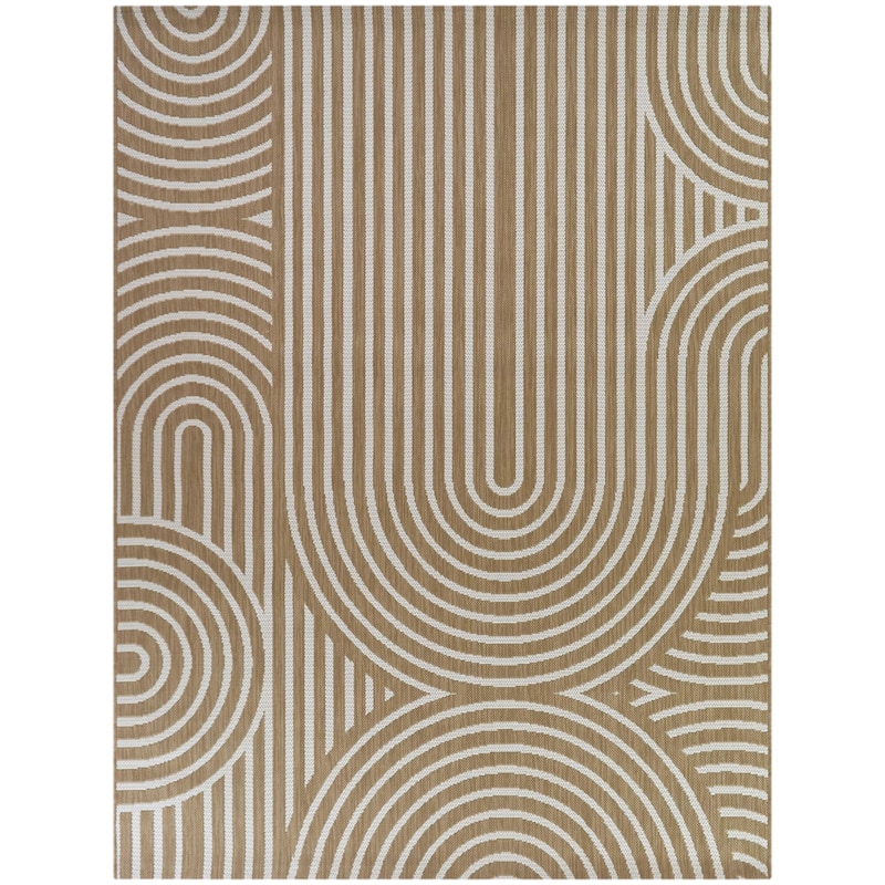 Irma Modern Striped Indoor/Outdoor Area Rug
